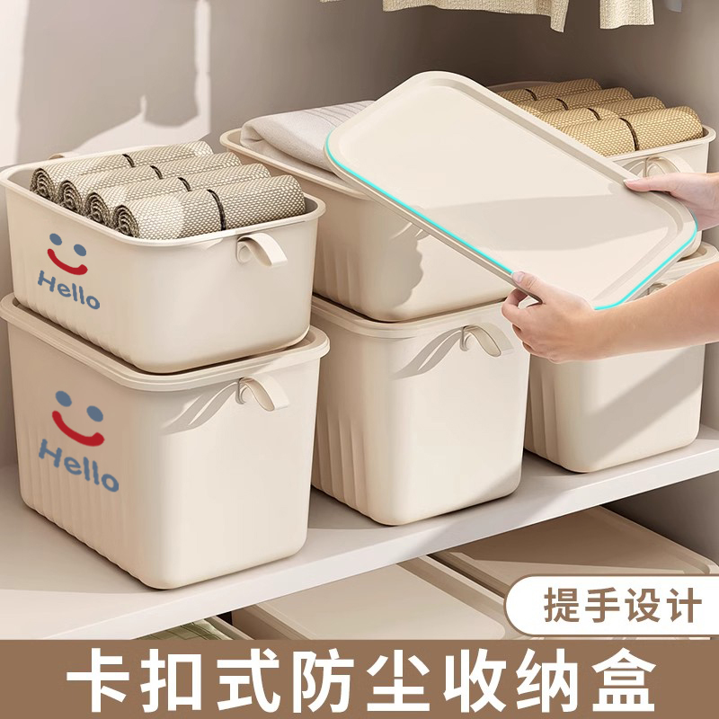 多功能收纳箱带盖防尘超大容量