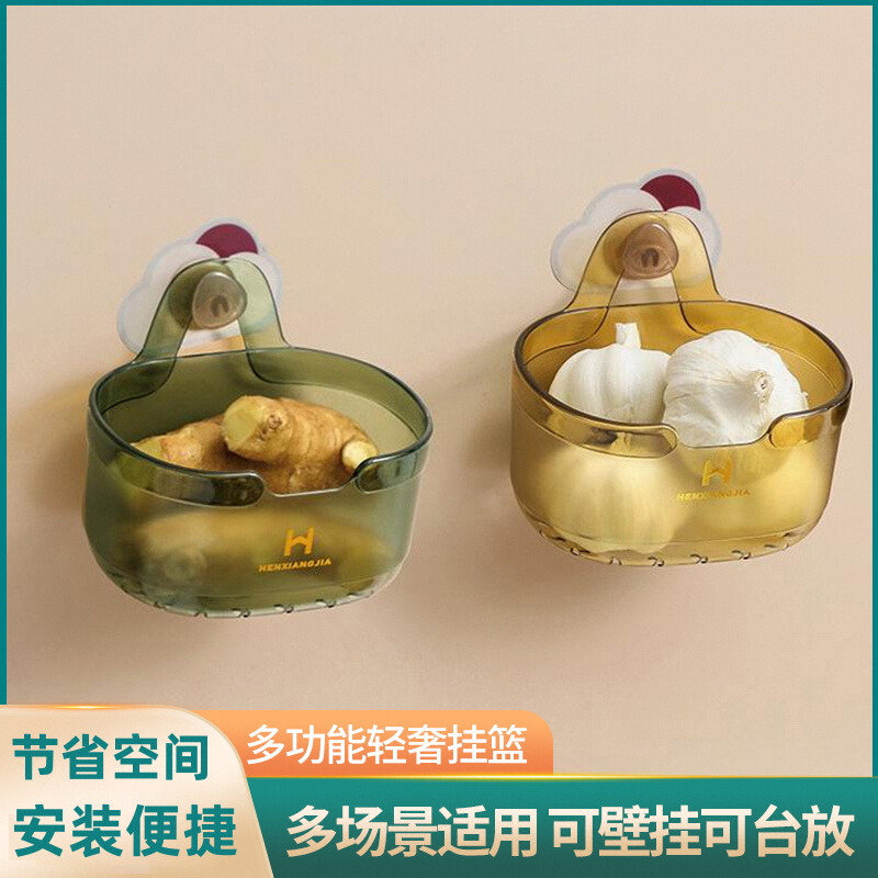 角架厨房壁挂放蒜头墙上挂菜篮子