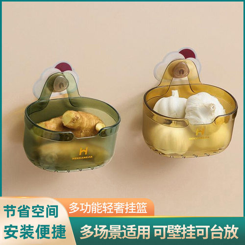 角架厨房壁挂放蒜头墙上挂菜篮子