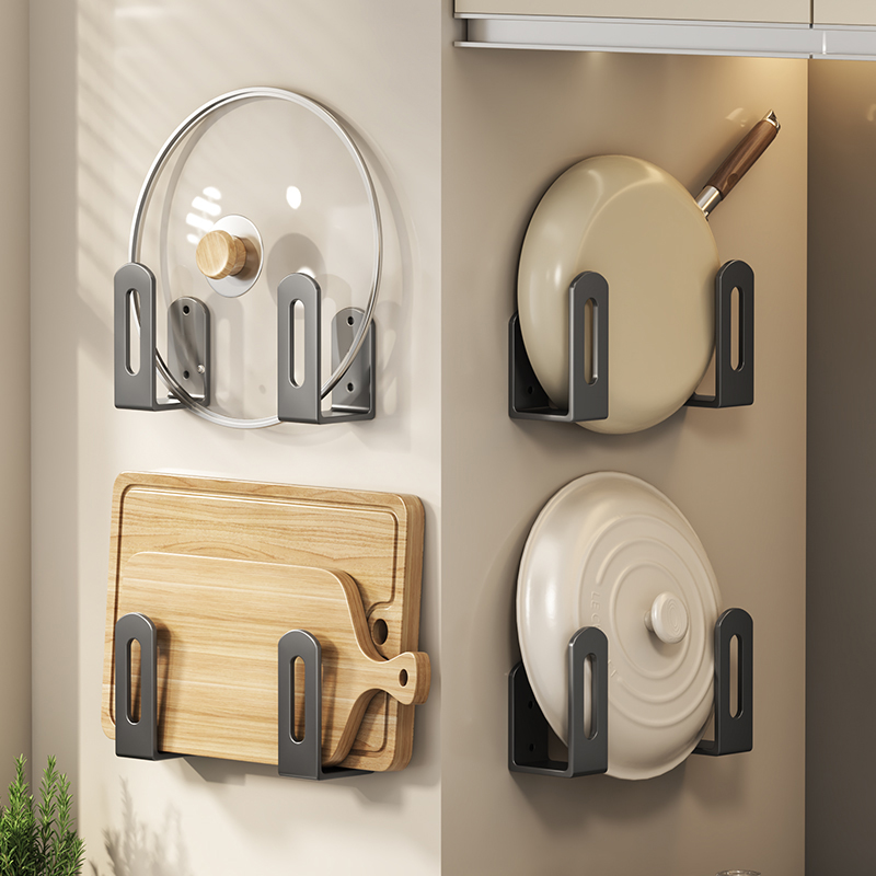 免打孔锅盖架厨房墙上菜板放置架