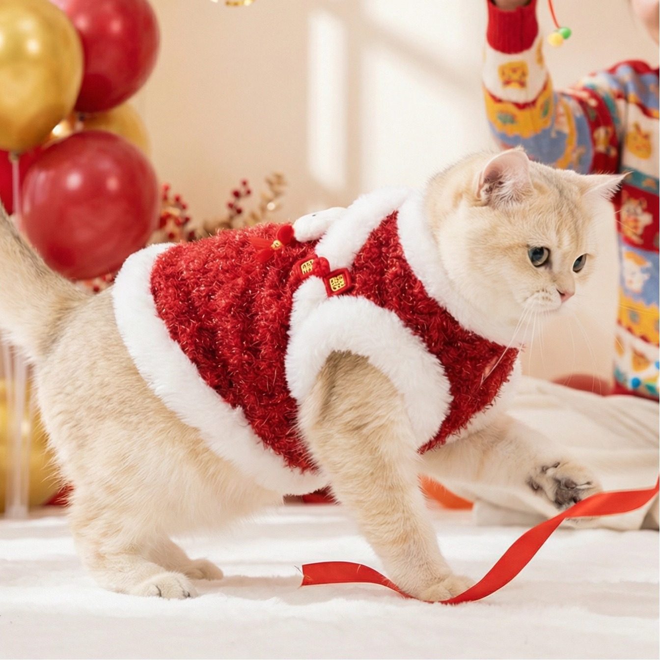 猫衣服新年唐装红色可爱醒狮发财绒衣两脚棉衣狗衣服宠物衣服冬季,宠物/宠物食品及用品,狗宠物服装/雨衣,淘宝优惠券,粉丝福利购,淘宝优惠卷