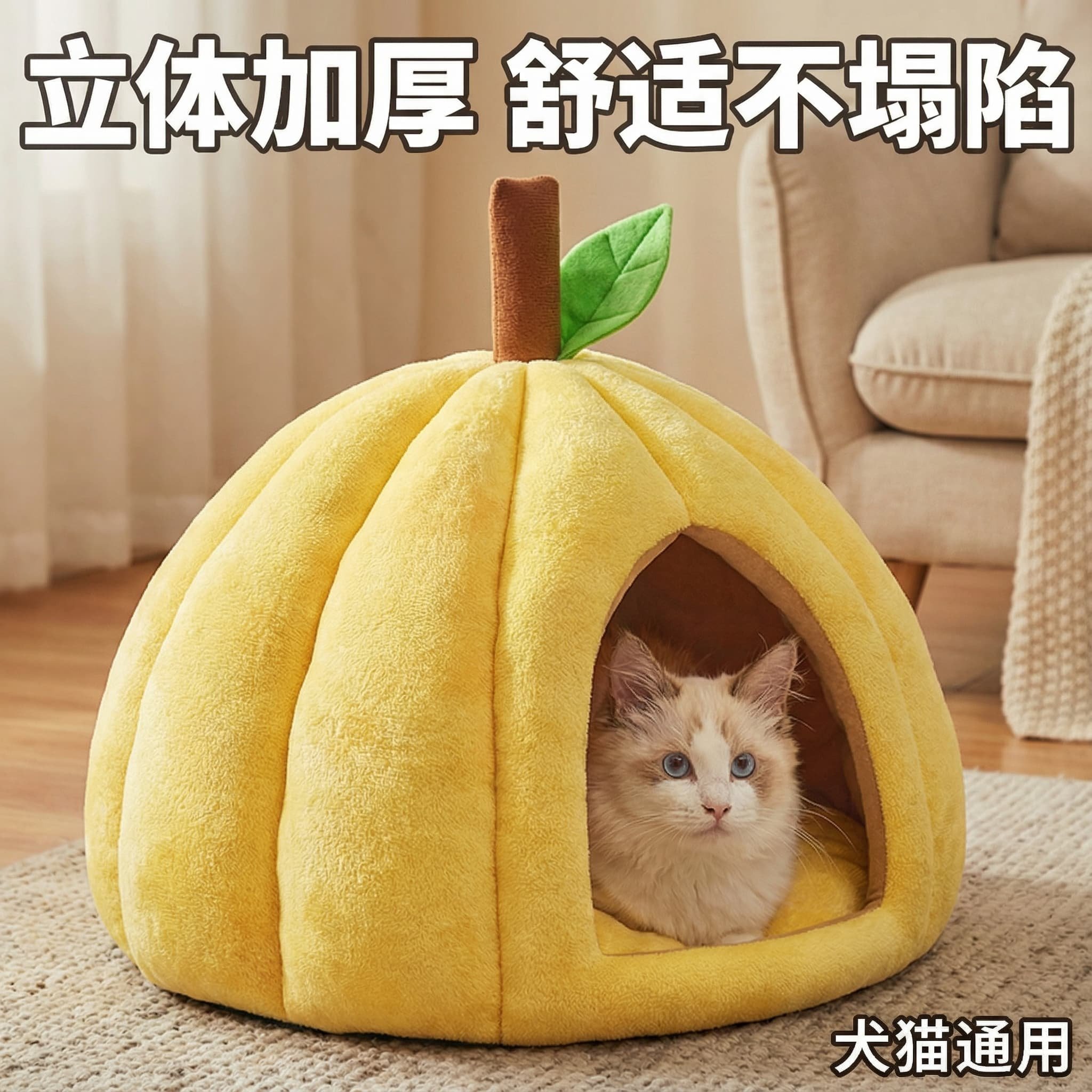 南瓜窝四季猫窝狗窝猫咪封闭感睡觉窝加厚宠物窝四季通用保暖睡窝,宠物/宠物食品及用品,猫窝/屋/帐篷/沙发,淘宝优惠券,粉丝福利购,淘宝优惠卷