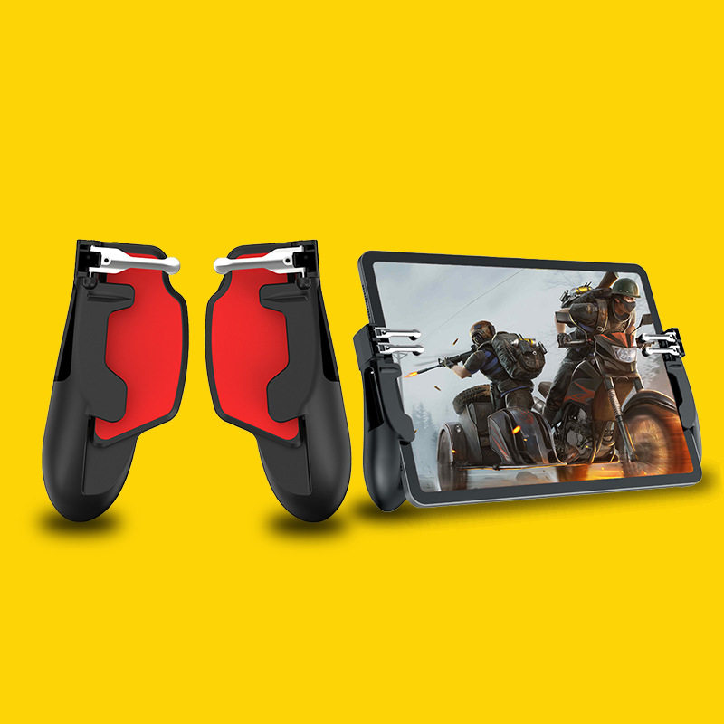 热款H系列平板吃鸡手柄四六指刺激战场射击开镜游戏手柄 手机支架