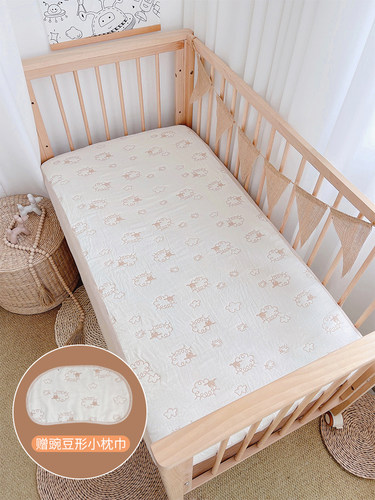 日本进口6层纱布床笠款三件套