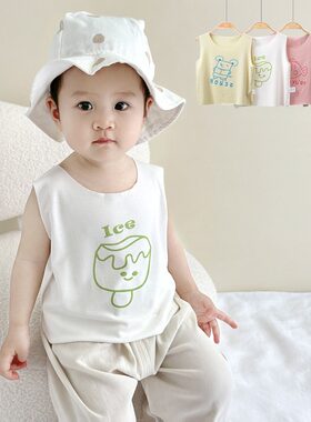 进口婴幼儿上衣薄款夏季无袖短袖