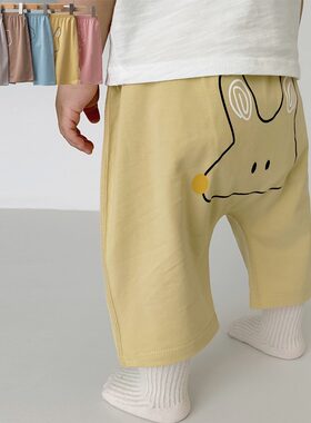 婴幼儿夏季薄棉裤子男女短裤七分