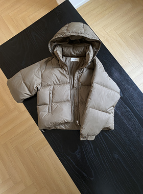 小个子短款连帽羽绒服女加厚保暖外套