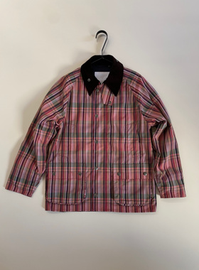 联名巴恩风英伦格纹男女情侣款os风宽松春秋新款外套上衣设计感