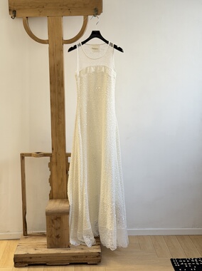 Tèbianco白茶 • 设计师品牌重工钉珠亮片连衣裙晚宴礼服裙