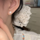 百搭养耳洞耳饰 爆款 suzyacc kr浪漫樱花纯银迷你小耳钉2026年新款