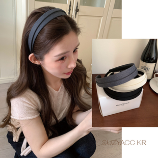 kr小众设计感名媛风立体发箍简约气质通勤高智感头箍发饰 suzyacc