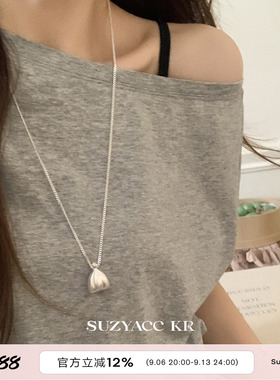 suzyacc kr早秋新品钱袋子锦囊毛衣链女简约小众高级百搭长项链