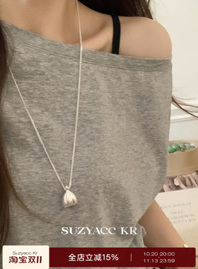 suzyacc kr早秋新品钱袋子锦囊毛衣链女简约小众高级百搭长项链