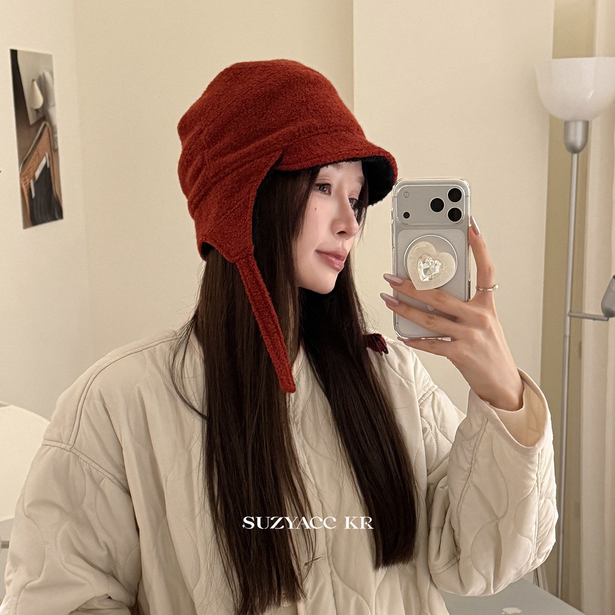 【新品限时2件88折】12.8 0点秋冬保暖仿羊羔毛飞行帽