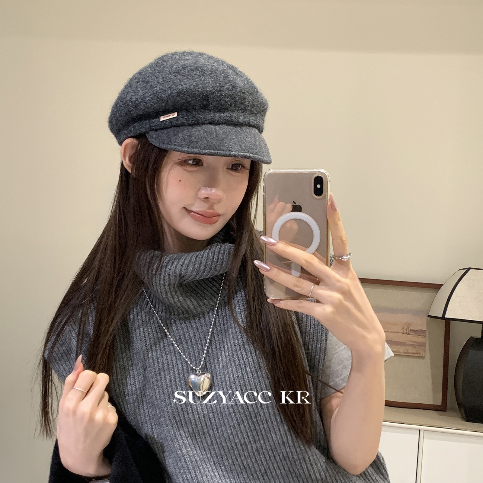 【新品限时2件88折】12.8 0点针织贝雷帽报童帽保暖画家帽