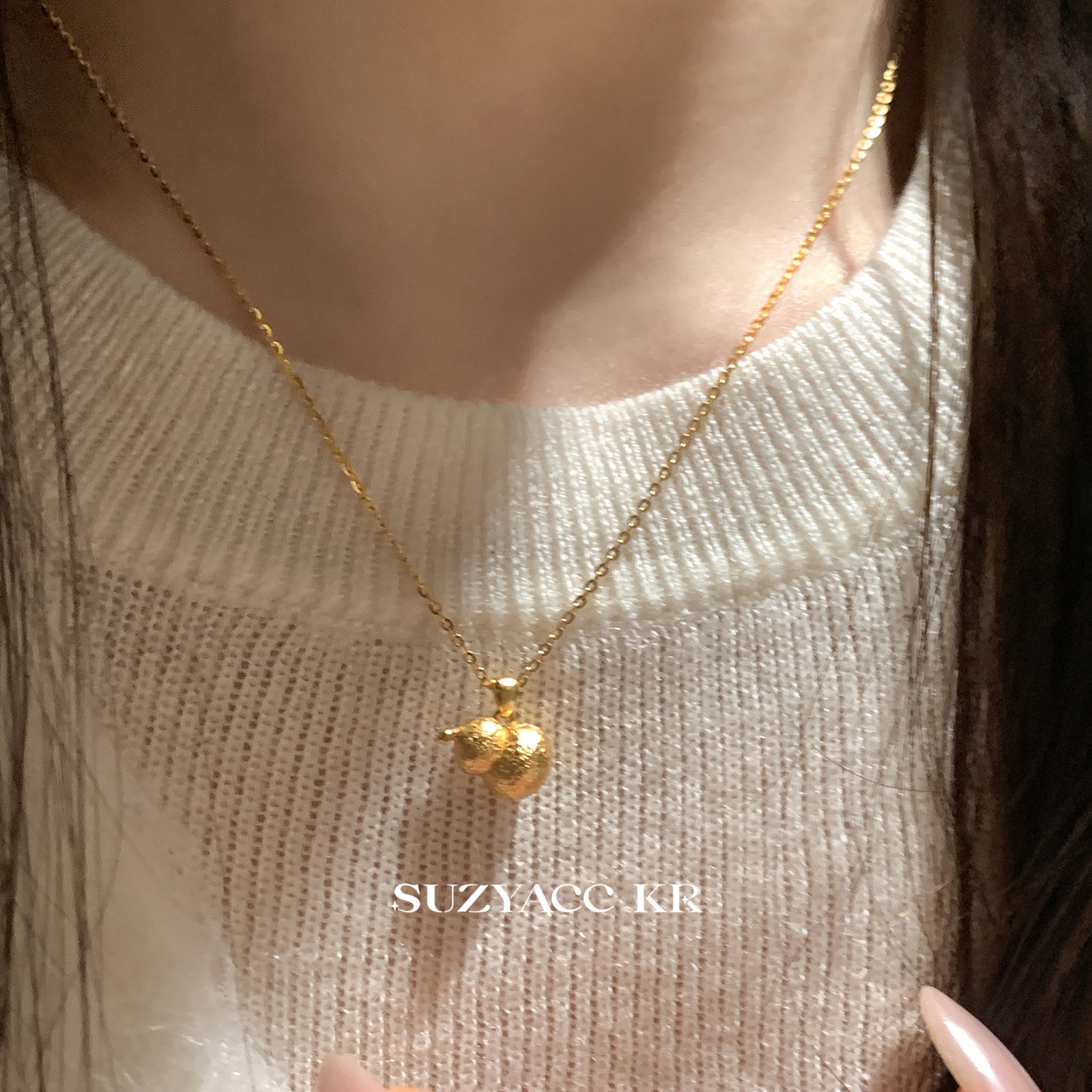 【新品限时2件88折】11.24 0点纯银镀金葫芦项链