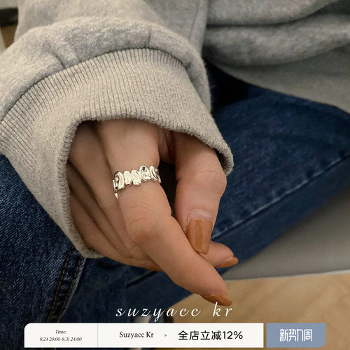 suzyacckr小众设计感纯银戒指