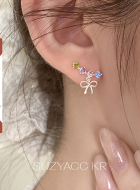 【新品限时2件88折】2.12 20点彩钻蝴蝶结耳环