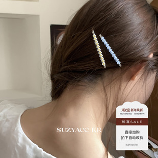 度假风彩色鸡蛋花一字夹女2025新款 任选4件 小众侧边夹 99元