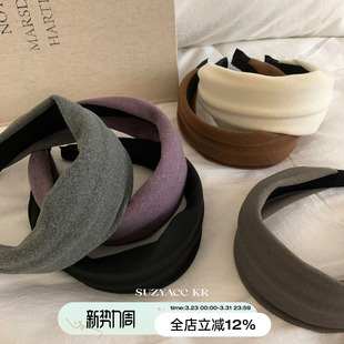 suzyacc 百搭小众高级感洗脸头箍 kr超软糯布艺宽边发箍女2025新款