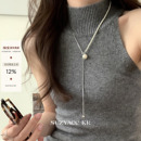 suzyacc kr仿珍珠抽拉蛇骨链轻奢小众高级长项链简约百搭气质颈链
