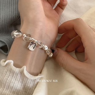 kr天然水晶手串纯银手链简约ins轻奢小众精致送闺蜜手饰 suzyacc