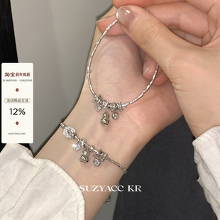 suzyacc kr纯银葫芦小盘缠串珠手链女轻奢小众精致高级感百搭手饰