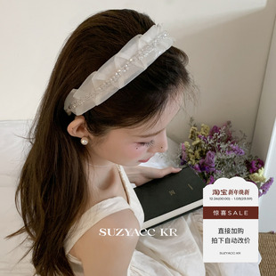 仙气小众高级水晶网纱发箍高颅顶温柔气质头箍 任选4件 99元