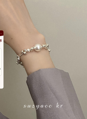 日本小众设计珍珠碎银手链