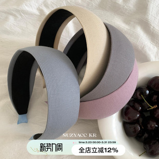 suzyacc 简约百搭高级头箍日常外戴 kr早春条纹宽边发箍女2025新款