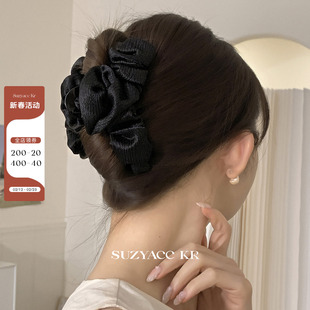 suzyacc kr轻奢发饰显发量云朵抓夹女高级感2025新款后脑勺盘发夹