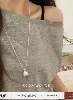 suzyacc kr早秋新品钱袋子锦囊毛衣链女简约小众高级百搭长项链