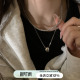轻奢高级颈链 爆款 suzyacc kr秋冬双层毛衣链简约圆环项链2026新款