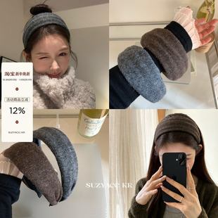 【藤姐推荐】suzyacc kr慵懒感柔软针织发箍通勤感简约百搭头箍女