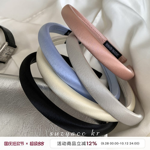 法式缎面细发箍高级感复古