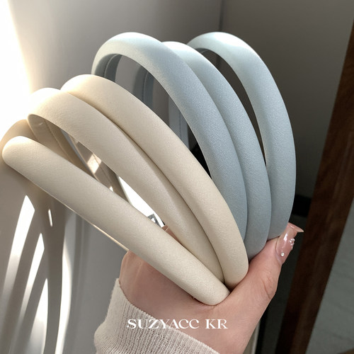 suzyacc kr奶油色蓝色细发箍女2026新款简约小众高级感洗脸头箍