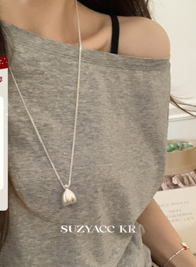 suzyacc kr早秋新品钱袋子锦囊毛衣链女简约小众高级百搭长项链