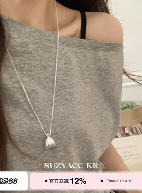 suzyacc kr早秋新品钱袋子锦囊毛衣链女简约小众高级百搭长项链