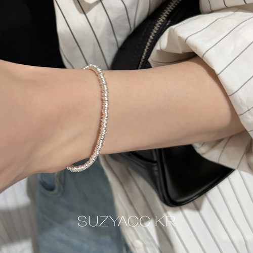 suzyacc kr纯银钱串子手链2026新款简约小众设计感盘缠串珠手饰女