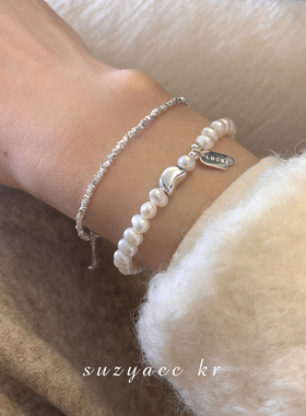 suzyacckr珍珠手链手饰纯银