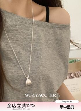 suzyacc kr早秋新品钱袋子锦囊毛衣链女简约小众高级百搭长项链