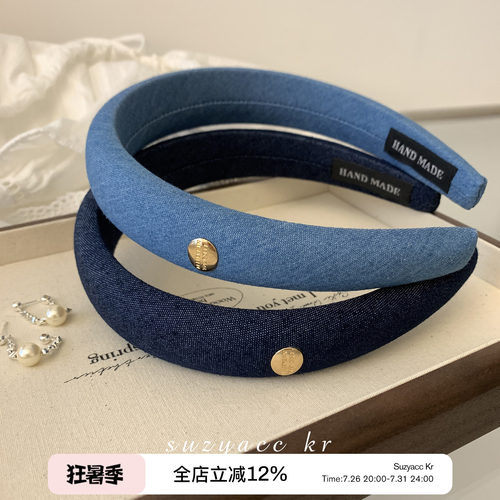 金属标牛仔发箍牛仔发箍