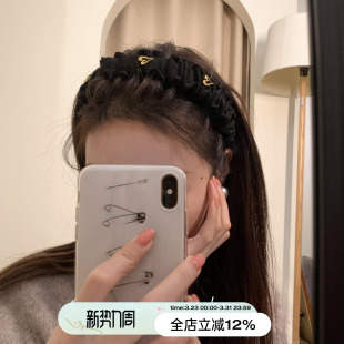 suzyacc kr复古褶皱发箍秋冬气质高颅顶发量多头箍2026年网红新款