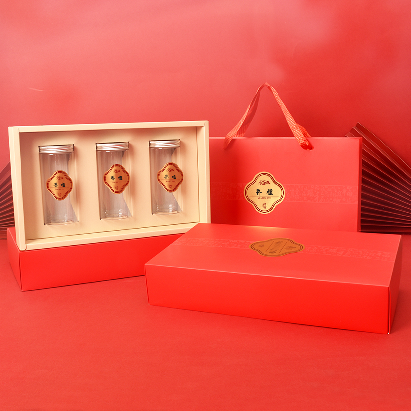 果年货礼盒包装盒3瓶4罐