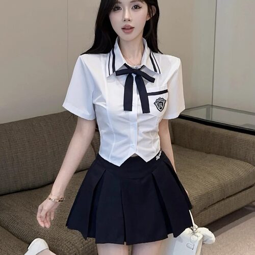 小清新学院风jk制服气质显瘦衬衫