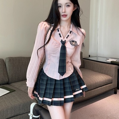 jk制服套装女秋季学院风两件套