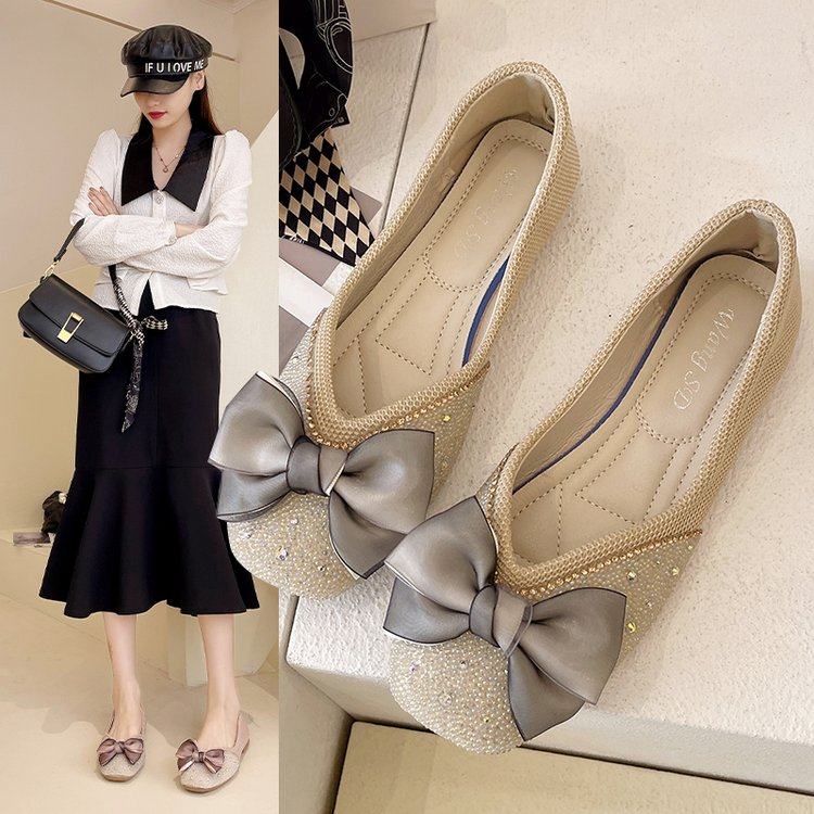 春秋温柔蝴蝶结浅口单鞋女少女心防滑一脚蹬豆豆鞋2026新款0125z,女鞋,勃肯鞋/软木鞋,淘宝优惠券,粉丝福利购,淘宝优惠卷