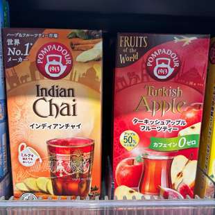 【直邮】日本POMPADOUR果茶黄桃柠檬苹果无糖无咖啡因茶包10袋入