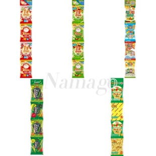 日本直邮卡乐比4连包虾条薯条蔬菜烤肉薯格薯片豌豆脆休闲小零食