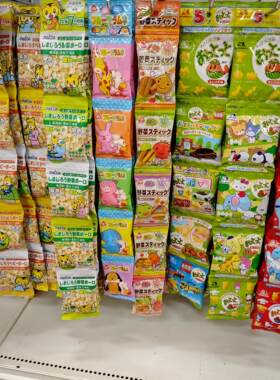 日本直邮儿童零食连包饼干仙贝溶豆棉花糖薯格干脆面休闲点心1岁+